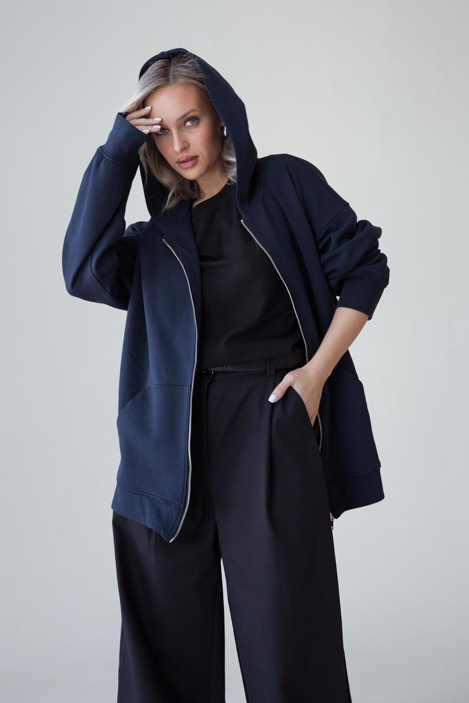 Худи на молнии Dark Blue