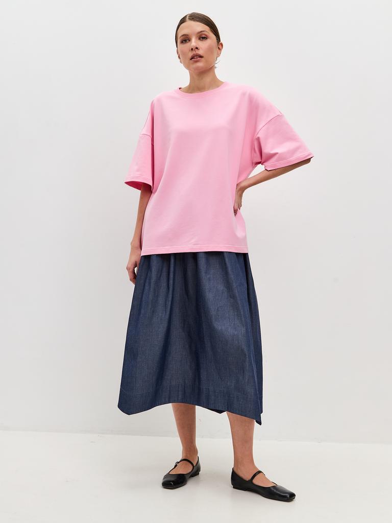 Футболка оверсайз More Pink из мягкого футера