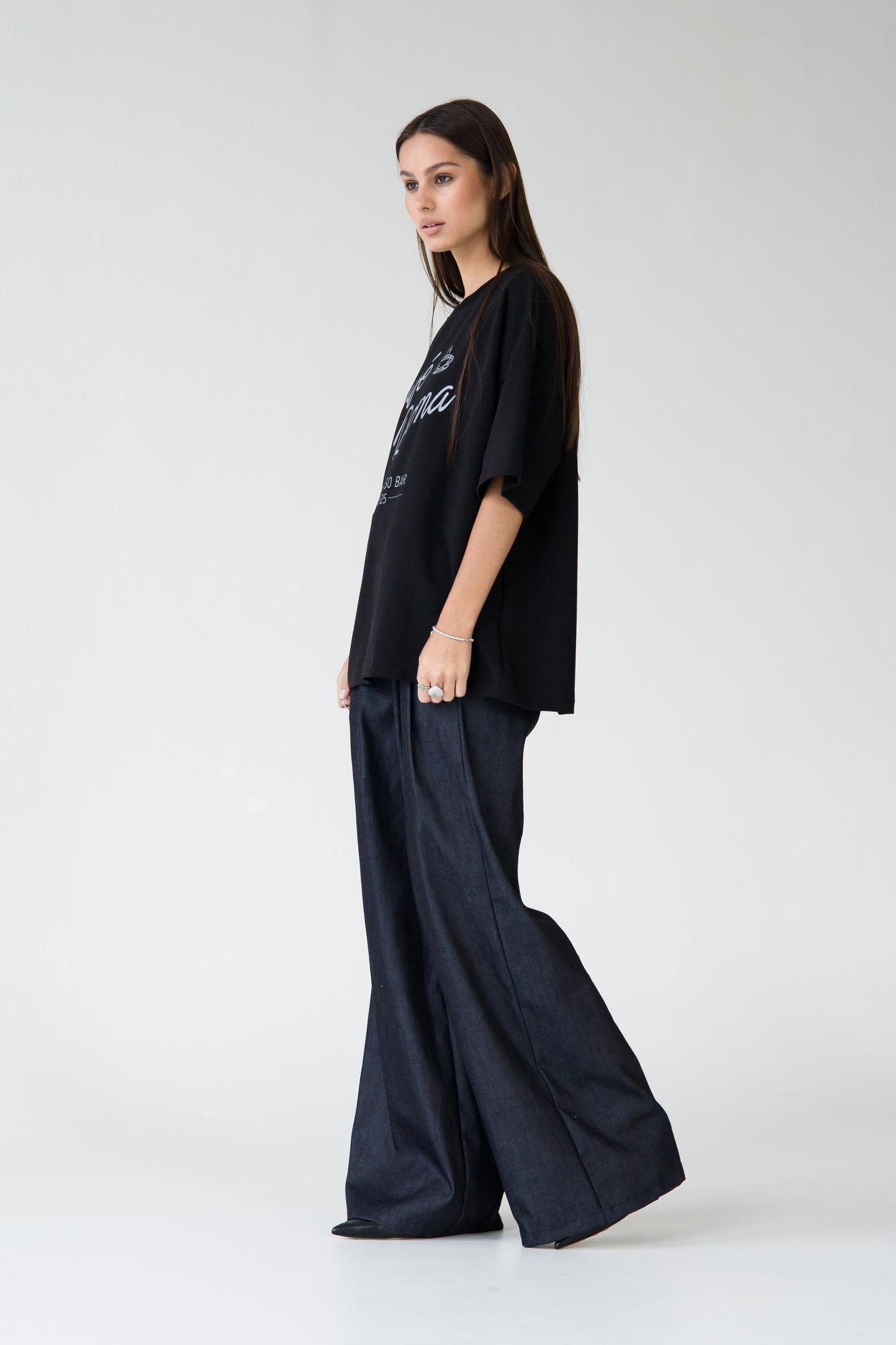 Футболка Oversize Cafe fi Roma черная