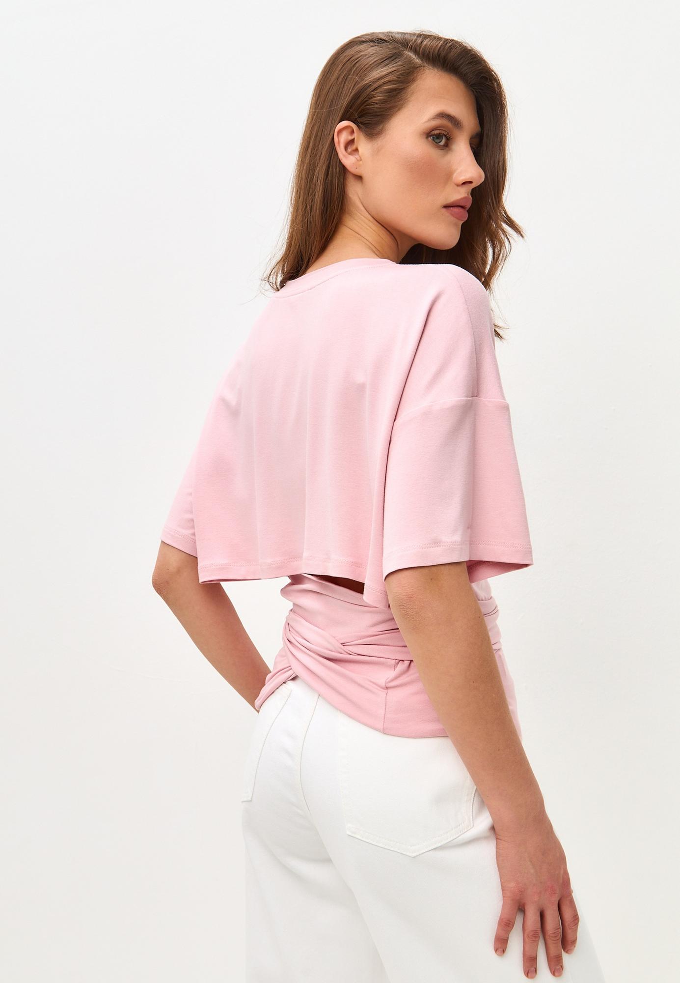 Футболка из вискозы с завязками