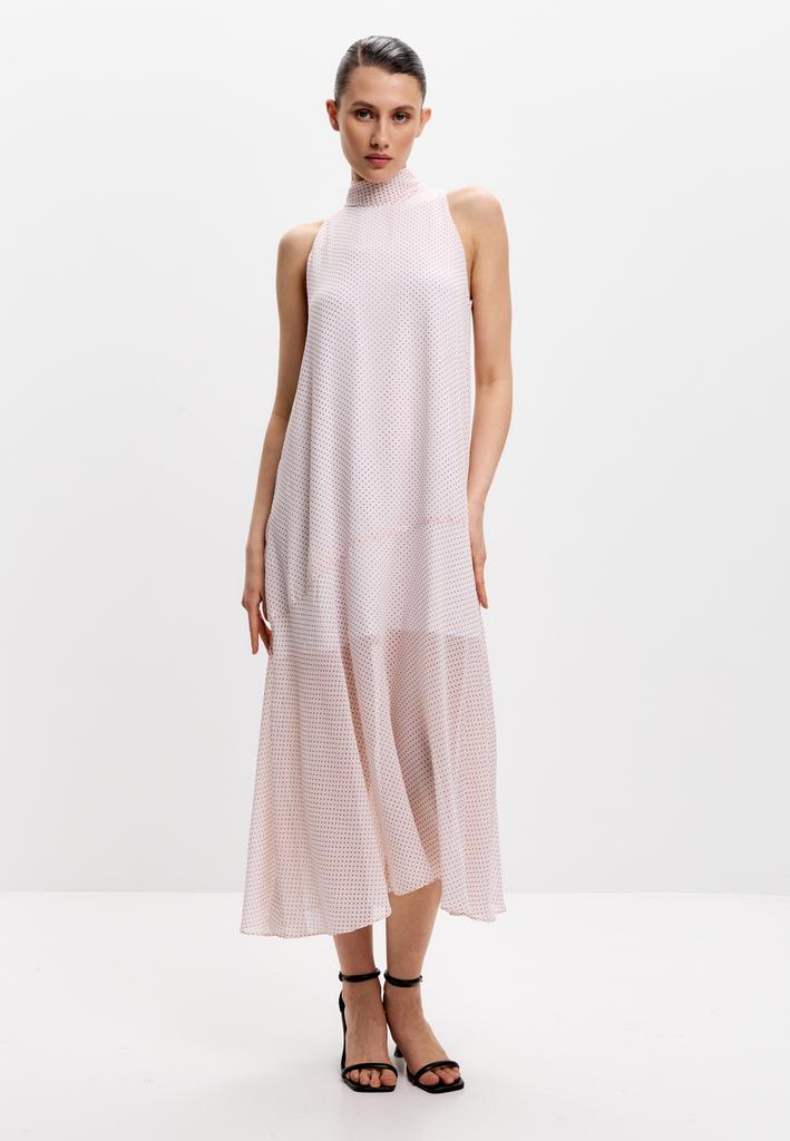 Платье в горох розовое Синди