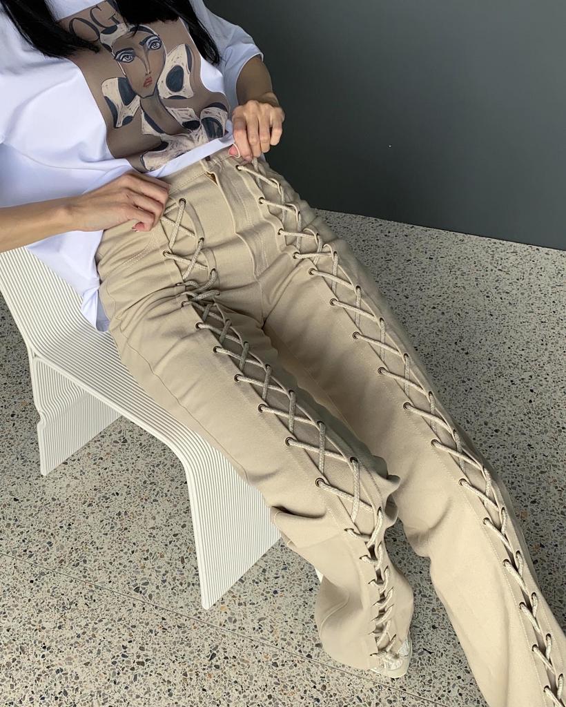 Моделирование и пошив джинс со шнуровкой