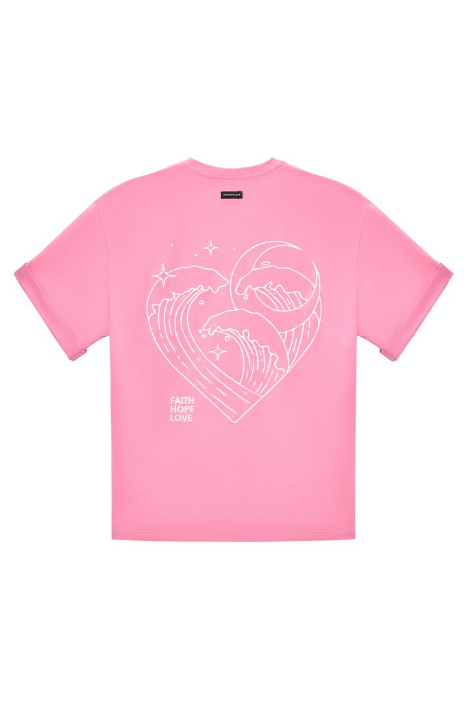 T-SHIRT peach bubble gum