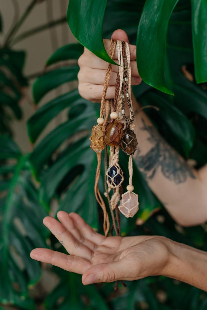 Кулон - авоська с цитрином