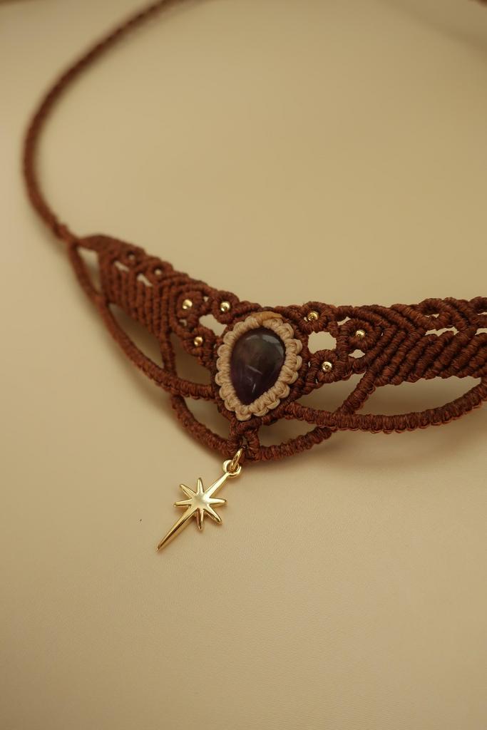 Чокер (колье) с аметистом