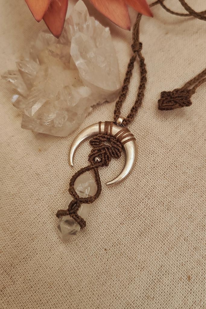 Кулон-Лунница "Горный хрусталь"