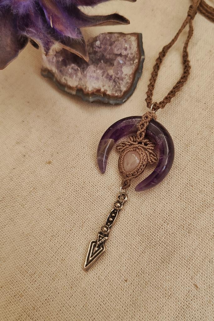 Кулон-Лунница "Аметист"