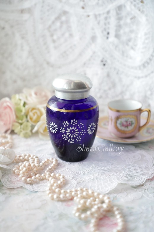 Чайница №8, Кобальтовое стекло. Банка для чая СССР.