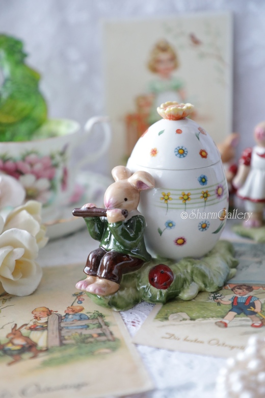Пасхальная композиция яйцо шкатулка “Bunny Family” фарфор Villeroy & Boch, Германия.