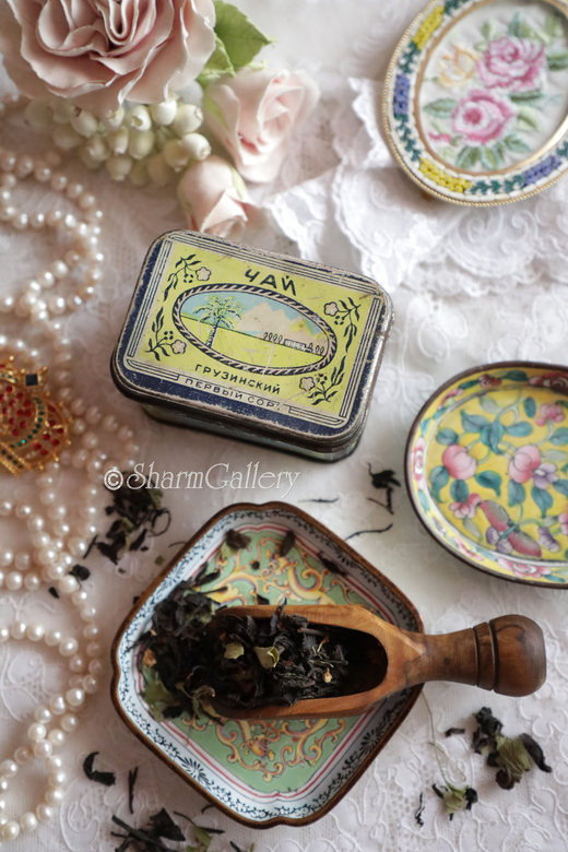 Банка чайная, жестяная СССР. "Главчай". №2.