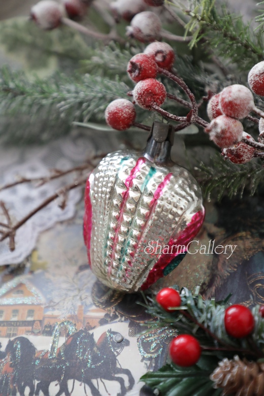 Старинный елочный шар №2. СССР. Винтаж.