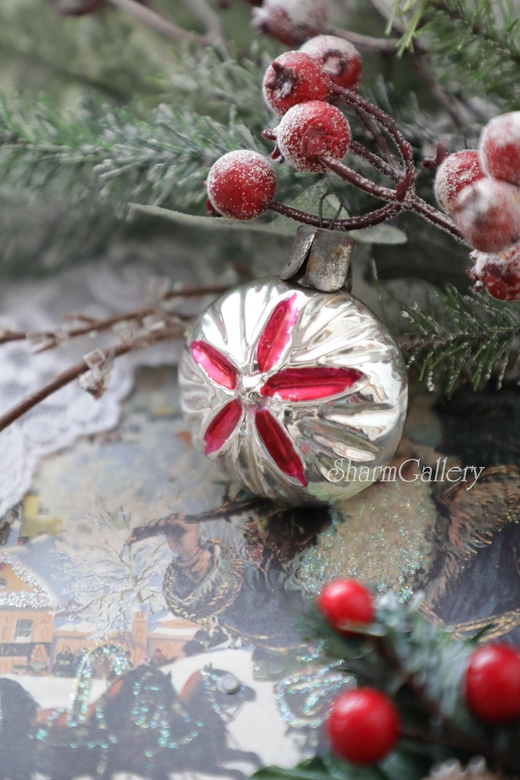 Старинный елочный шар №5. СССР. Винтаж.