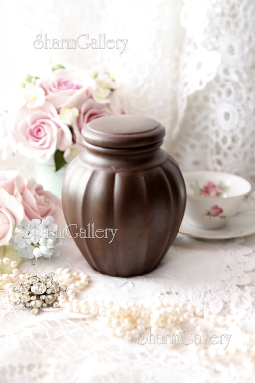 Винтажная банка - Чайница. Китай, глина. Банка для чая.