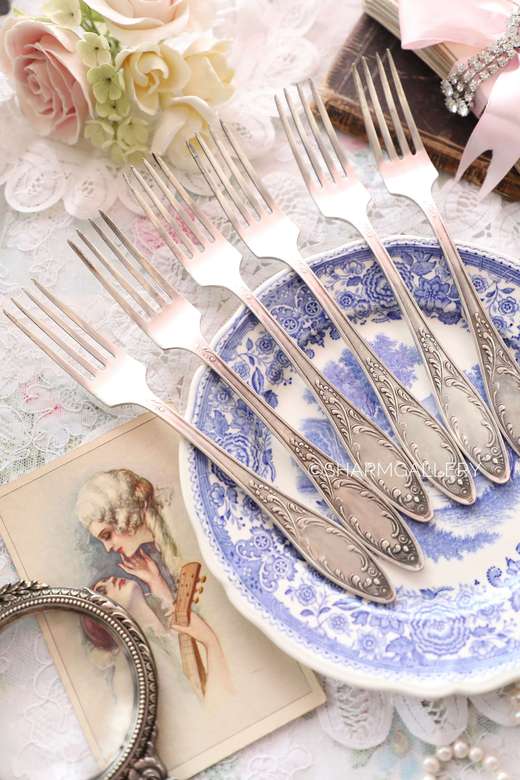 Вилки столовые №130. Винтаж, мельхиор Кольчугино. Набор в коробке!