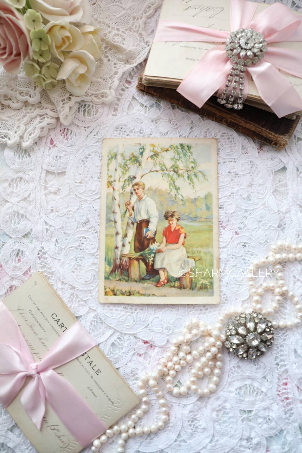 Открытка СССР. №32. "Объяснение". Художник К.Ушаков, 1955г. Чистая.