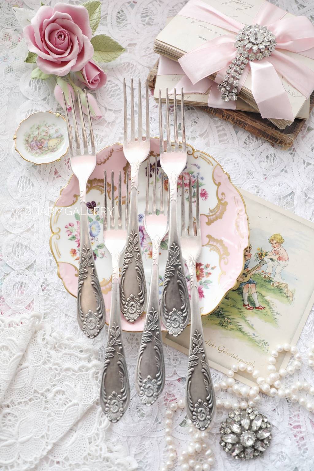 Вилки столовые №132. Винтаж, мельхиор ЗИШ.