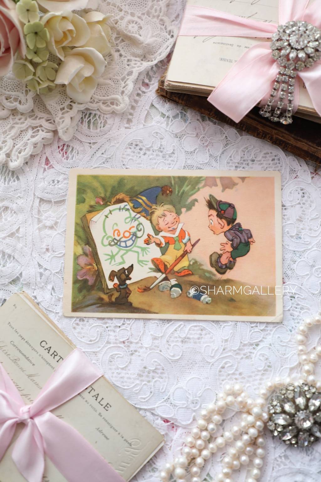 Винтажная открытка №18. "Незнайка Художник", худ-к Л.В. Владимирский, чистая. 1950-60гг.