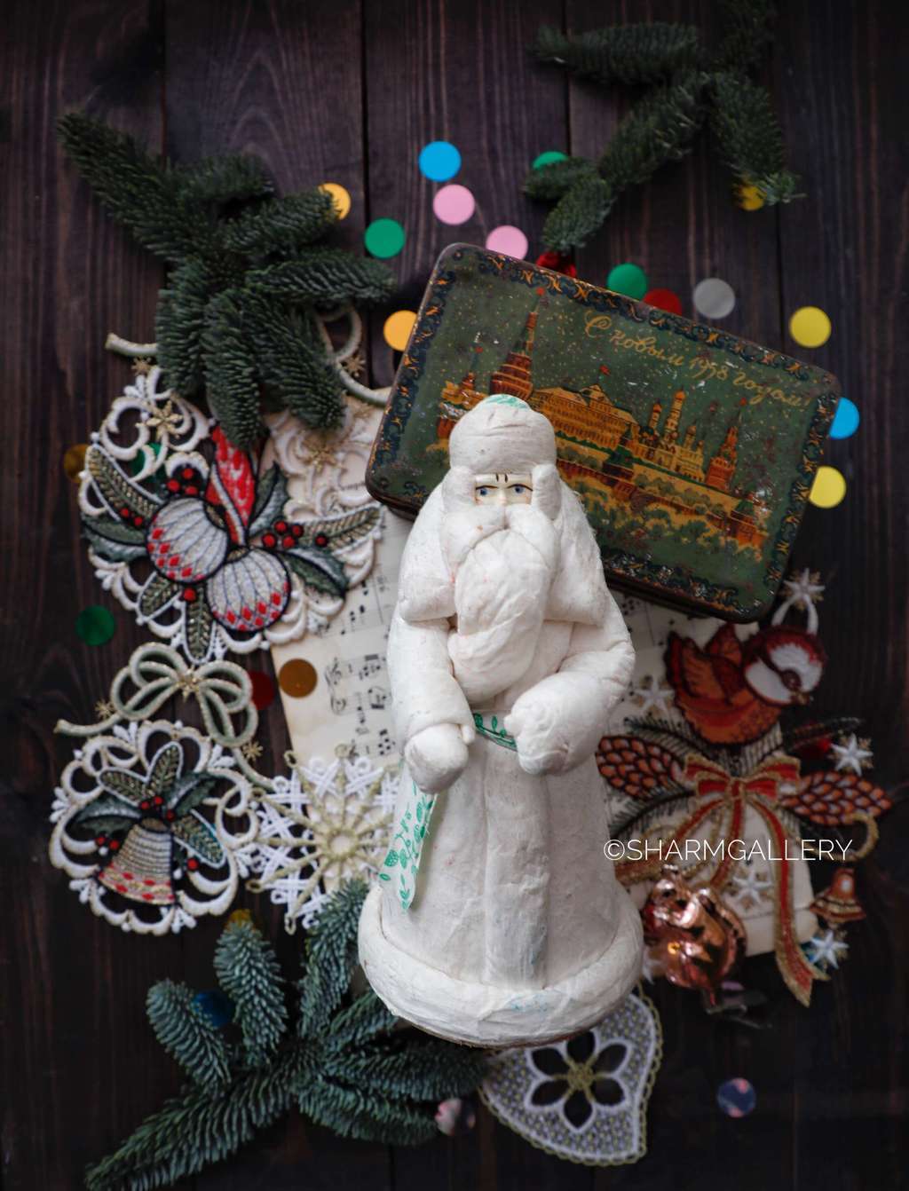 Дед Мороз из ваты №33. СССР.