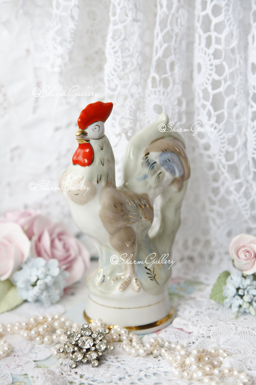 Кувшин - штоф "Петушок", фарфор Городница, СССР.