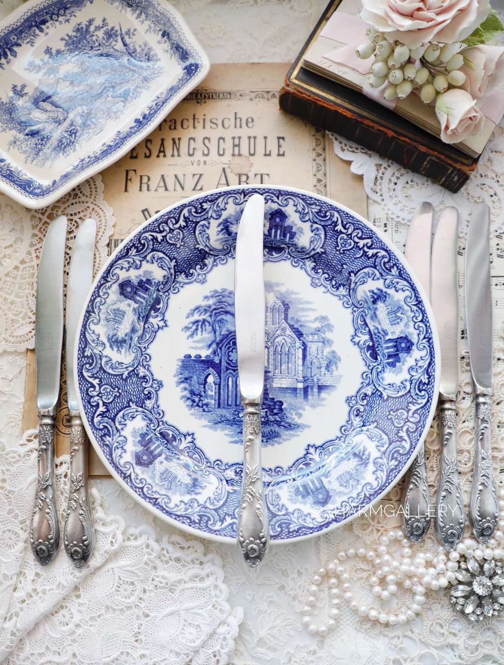 Столовые ножи мельхиор, ЗИШ. Набор №38. CCCP.