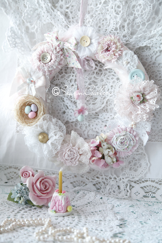 Интерьерный венок "My favorite Easter". Авторская работа.