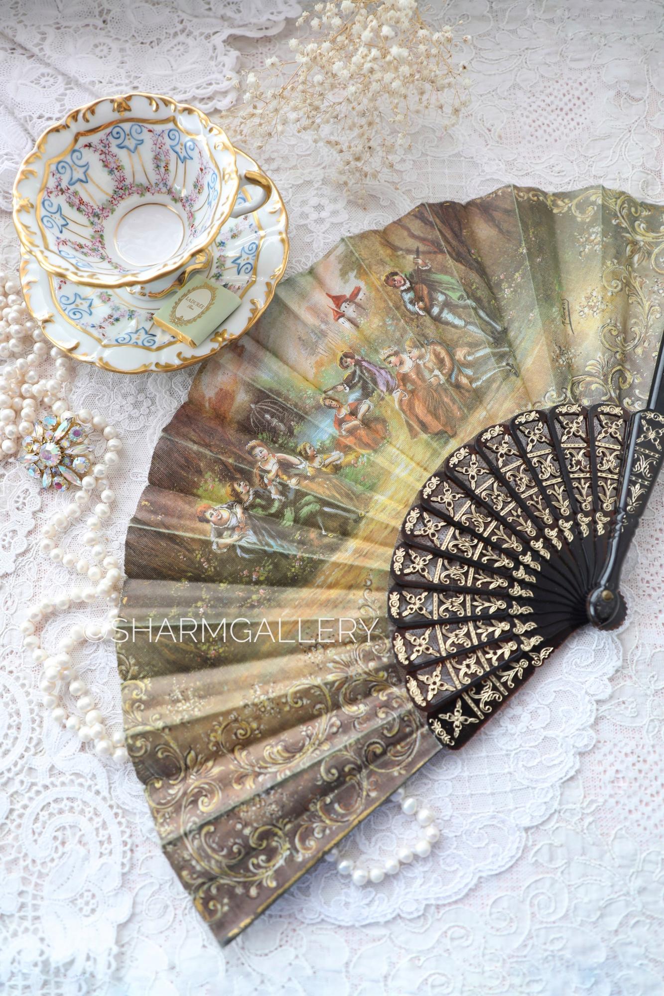 Винтажный веер Испания, 1970гг. №6.