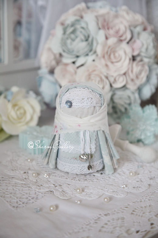 Крупеничка "Зимушка" 11см. славянская кукла - оберег для дома, ручная работа.