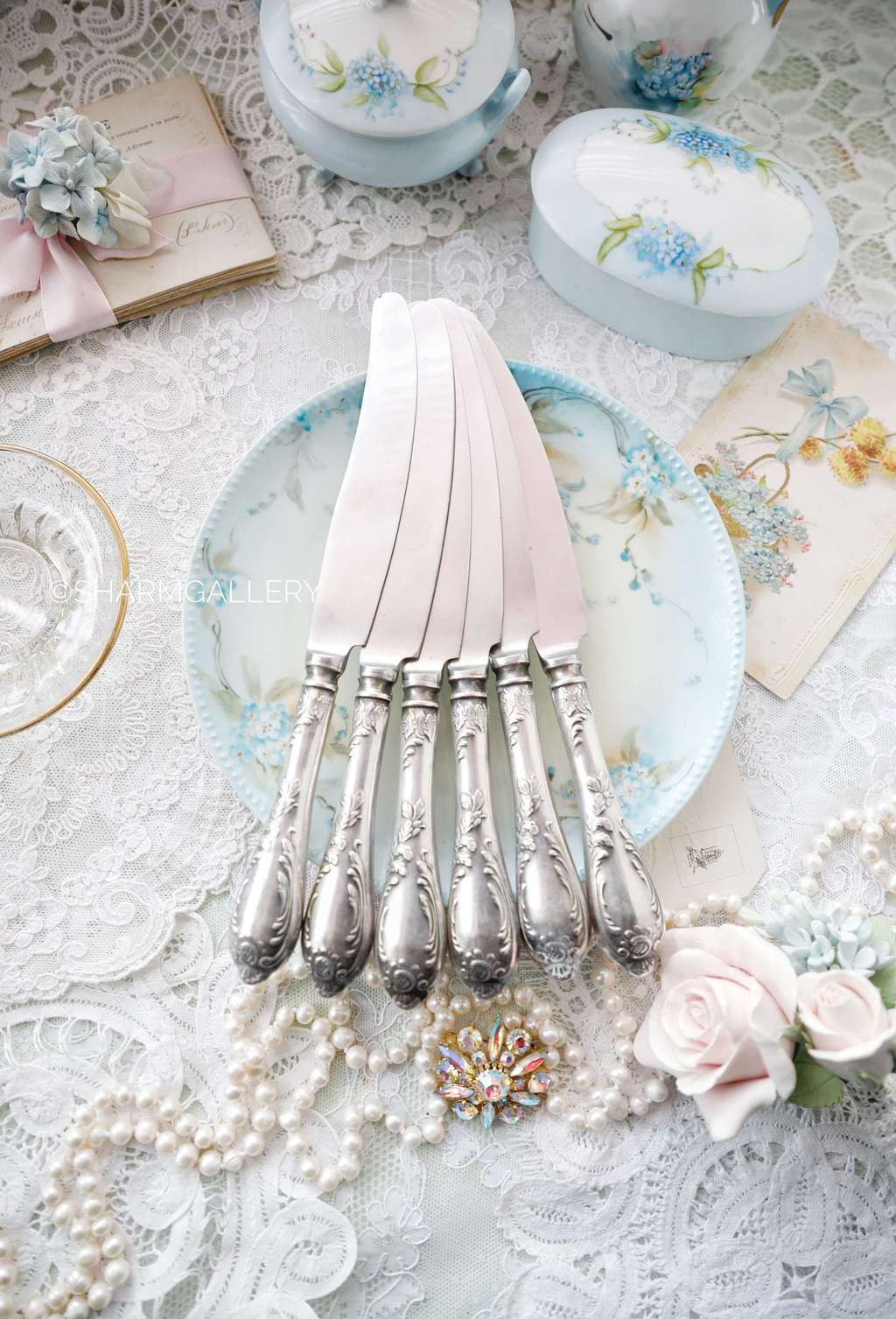 Столовые ножи мельхиор, ЗИШ, CCCP. Набор №39.