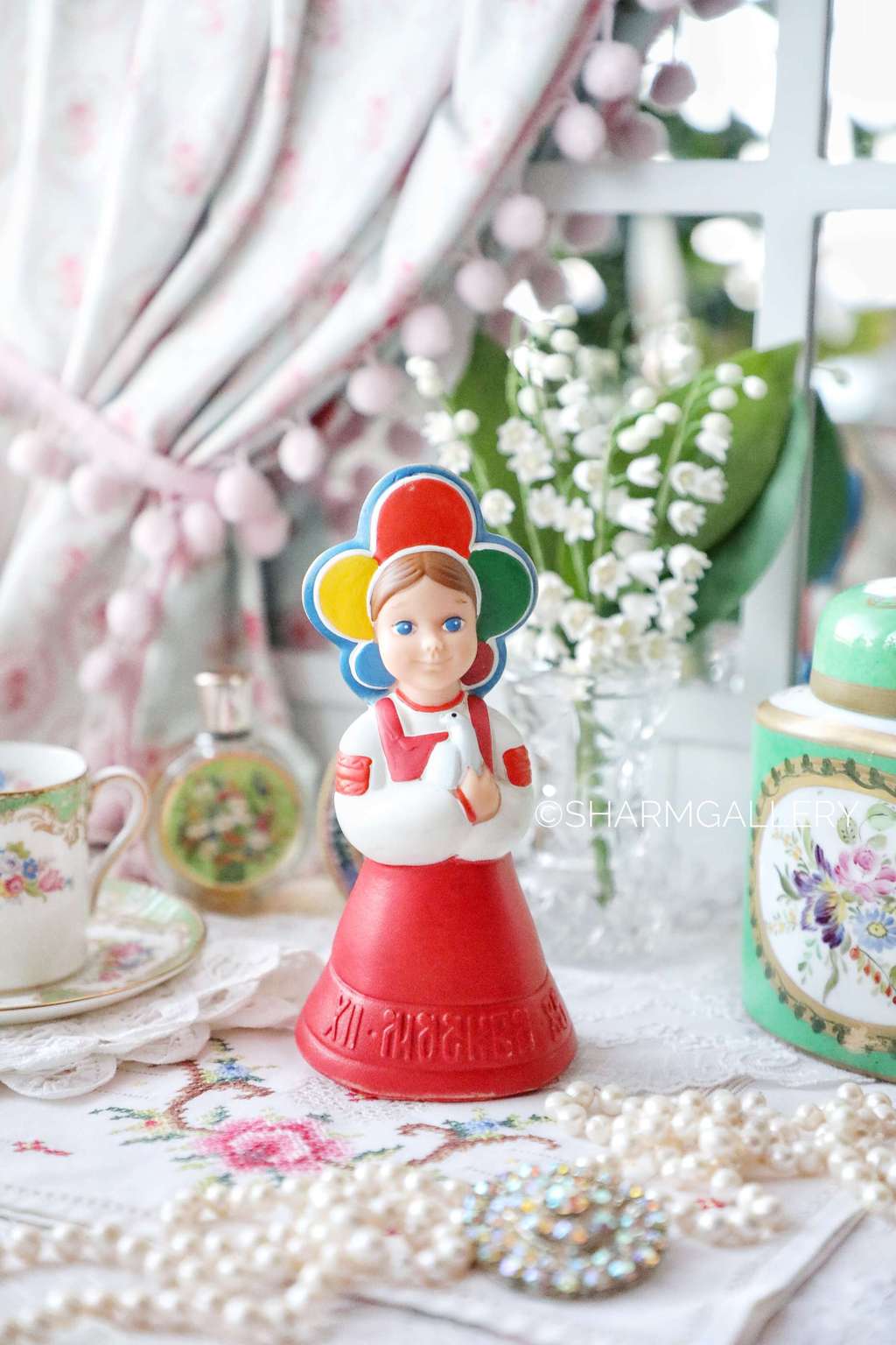 Резиновая игрушка кукла "Катюша". Фестиваль 1985г., СССР.