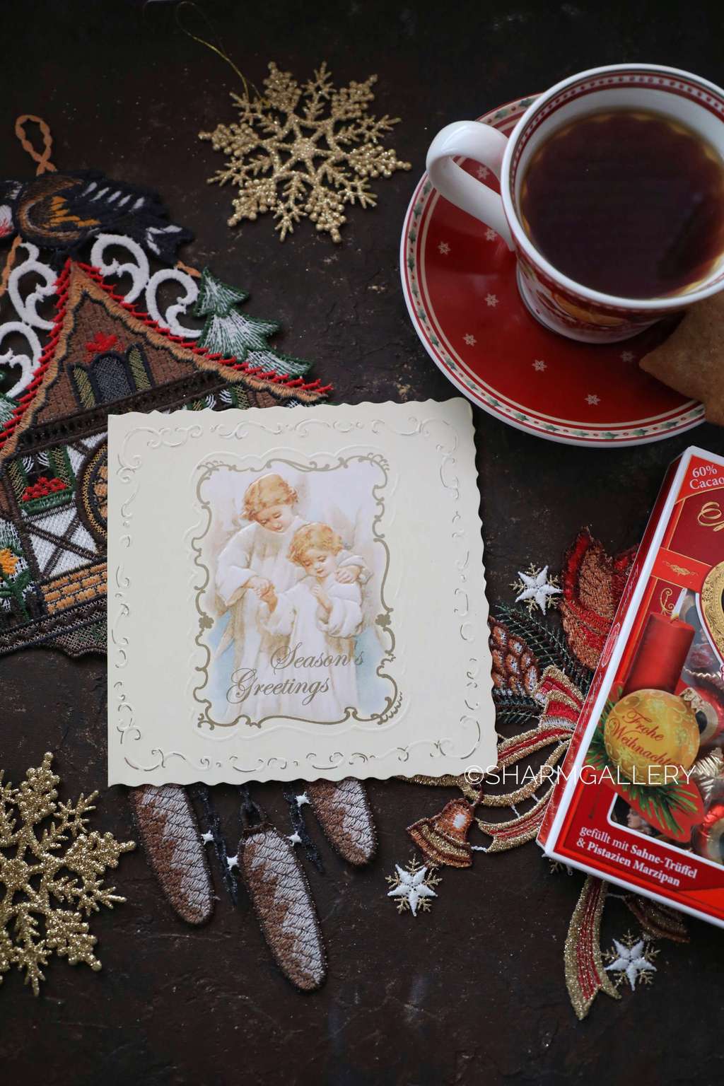 Открытка новогодняя "Season´s Greetings”, Англия.