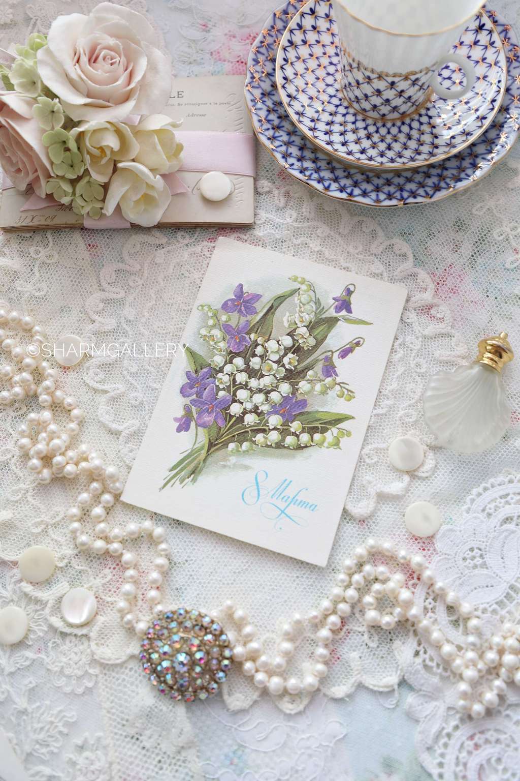 Открытка СССР №1.  "8 марта", Худ-к Е.Куртенко, 1985г. Чистая.