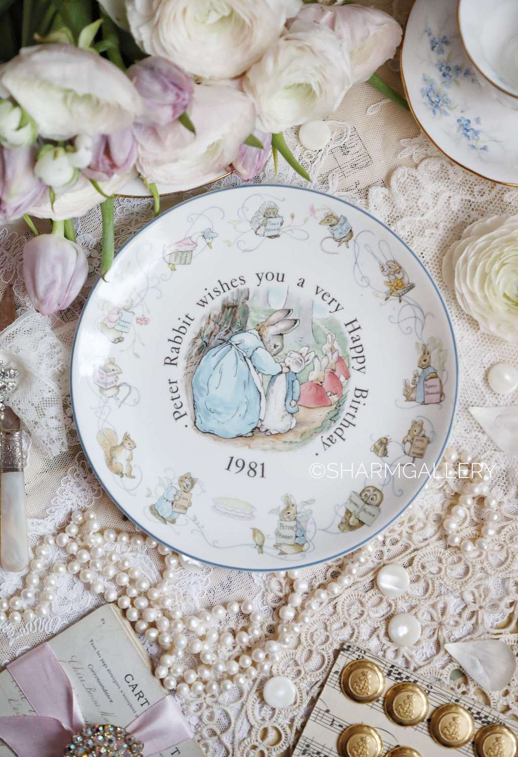 Тарелка Кролик Питер 1981г., фарфор Веджвуд Wedgwood Англия.