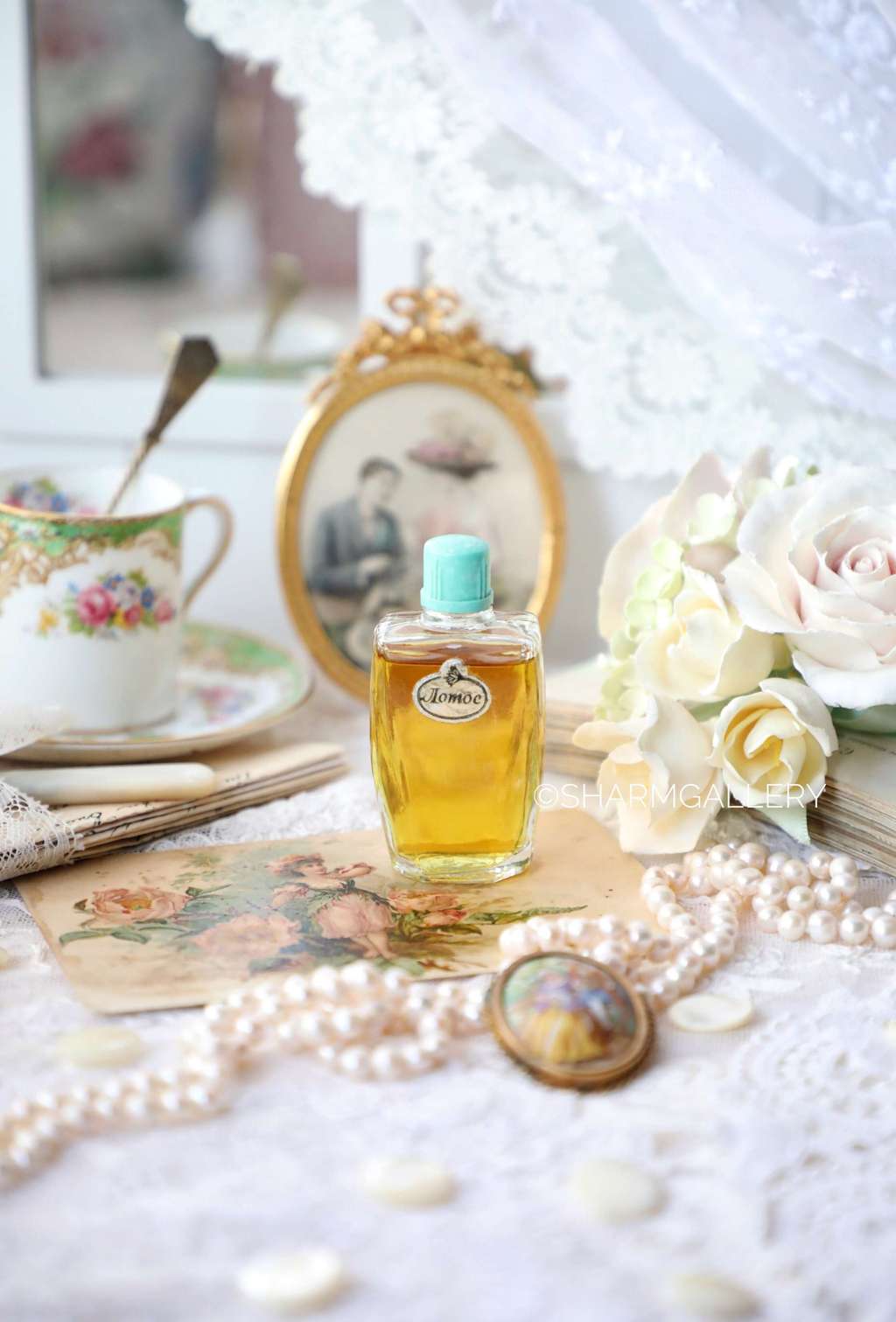 Винтажные духи «Лотос» ф-ка Северное сияние, Ленингад. СССР.