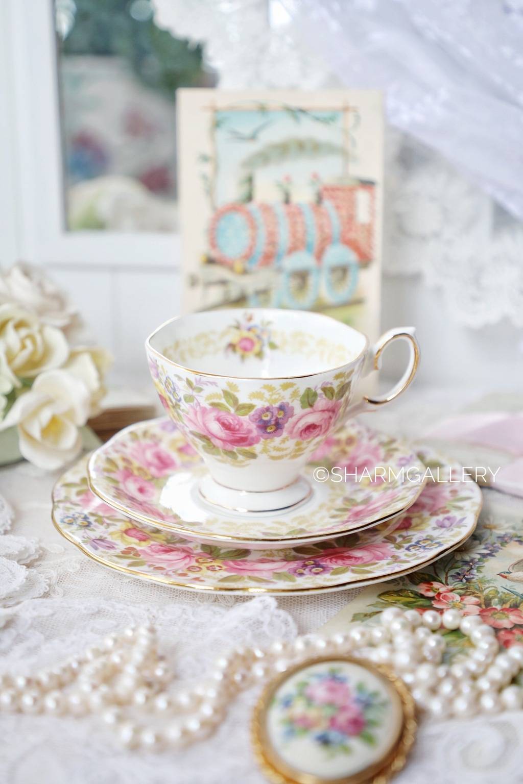 Чайное трио  Serena, фарфор Royal Albert Англия 1950-60гг.