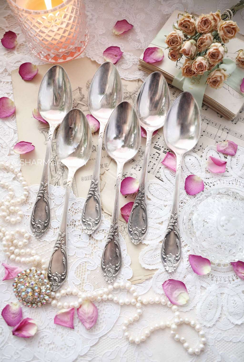 Мельхиоровые столовые ложки 21см. Набор №131 . CCCP, ЗИШ.