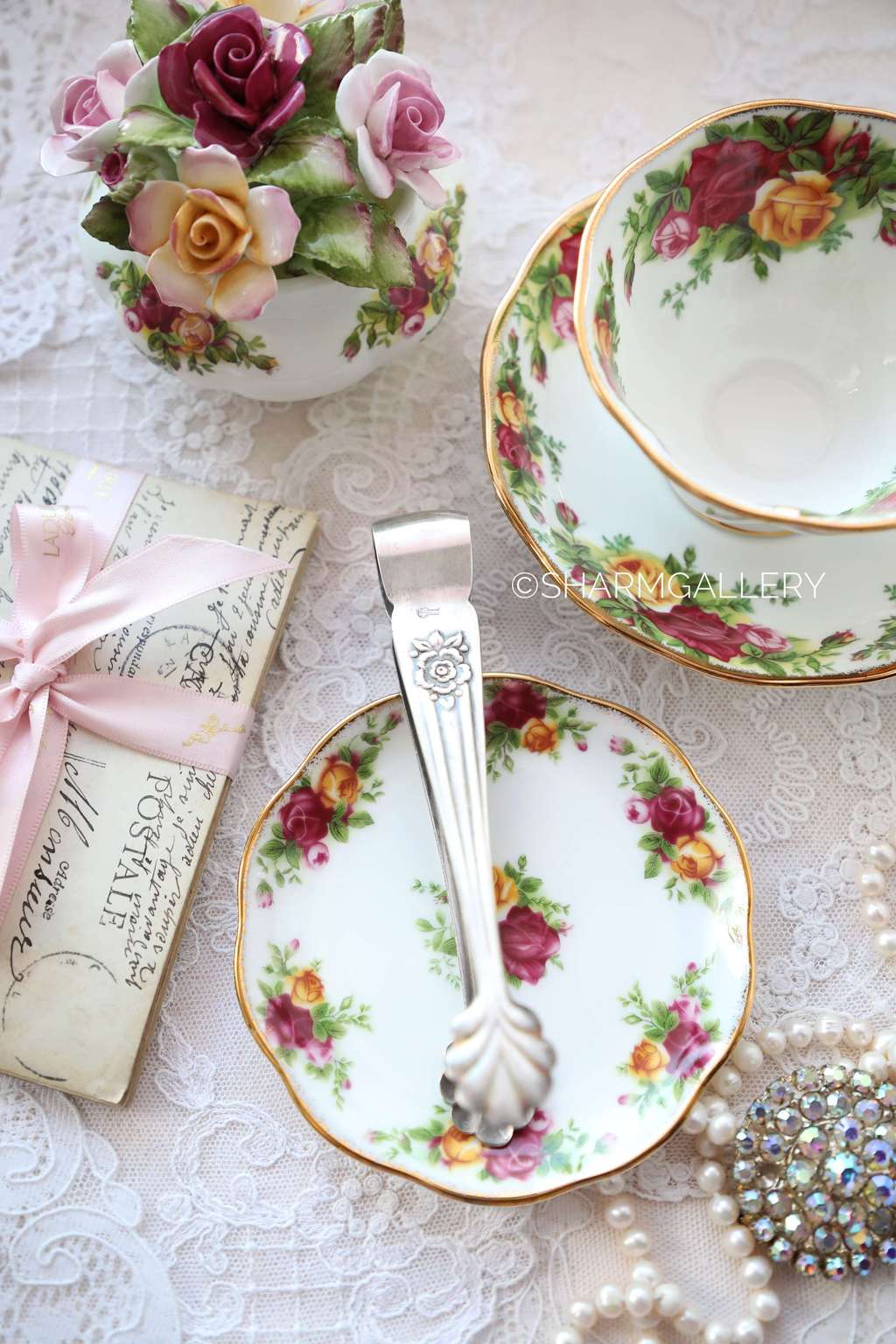 Мельхиоровые щипцы для сахара «Роза». Кольчугино, СССР.