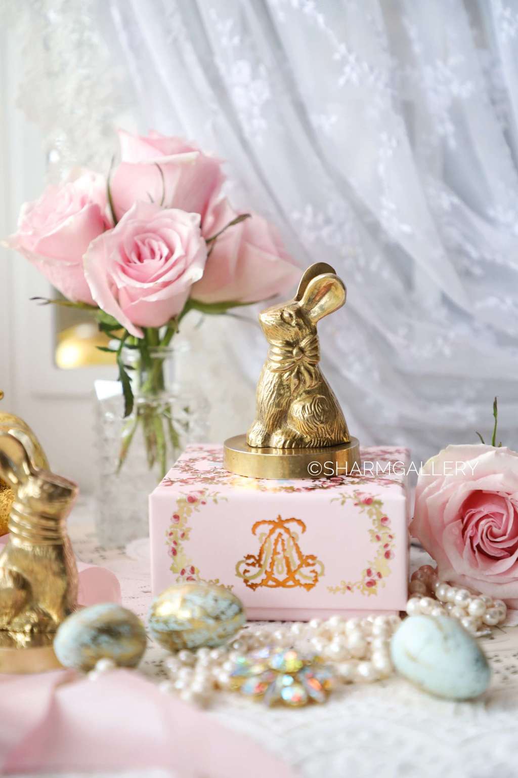 Пасхальный кролик/заяц. Латунь, Германия.