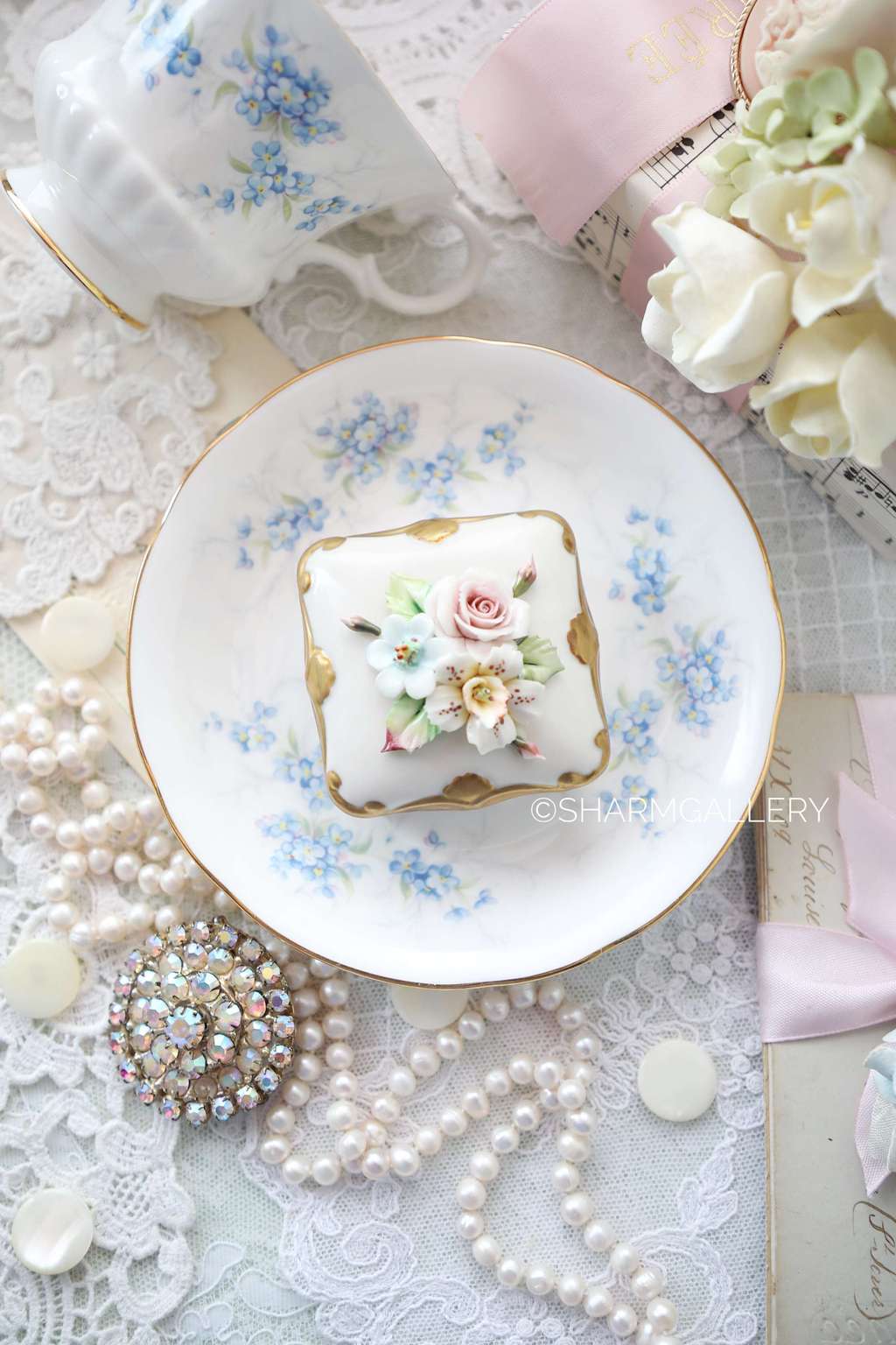 Шкатулка Цветы, Carlo Savastano Capodimonte/Каподимонте, Италия 1980гг.