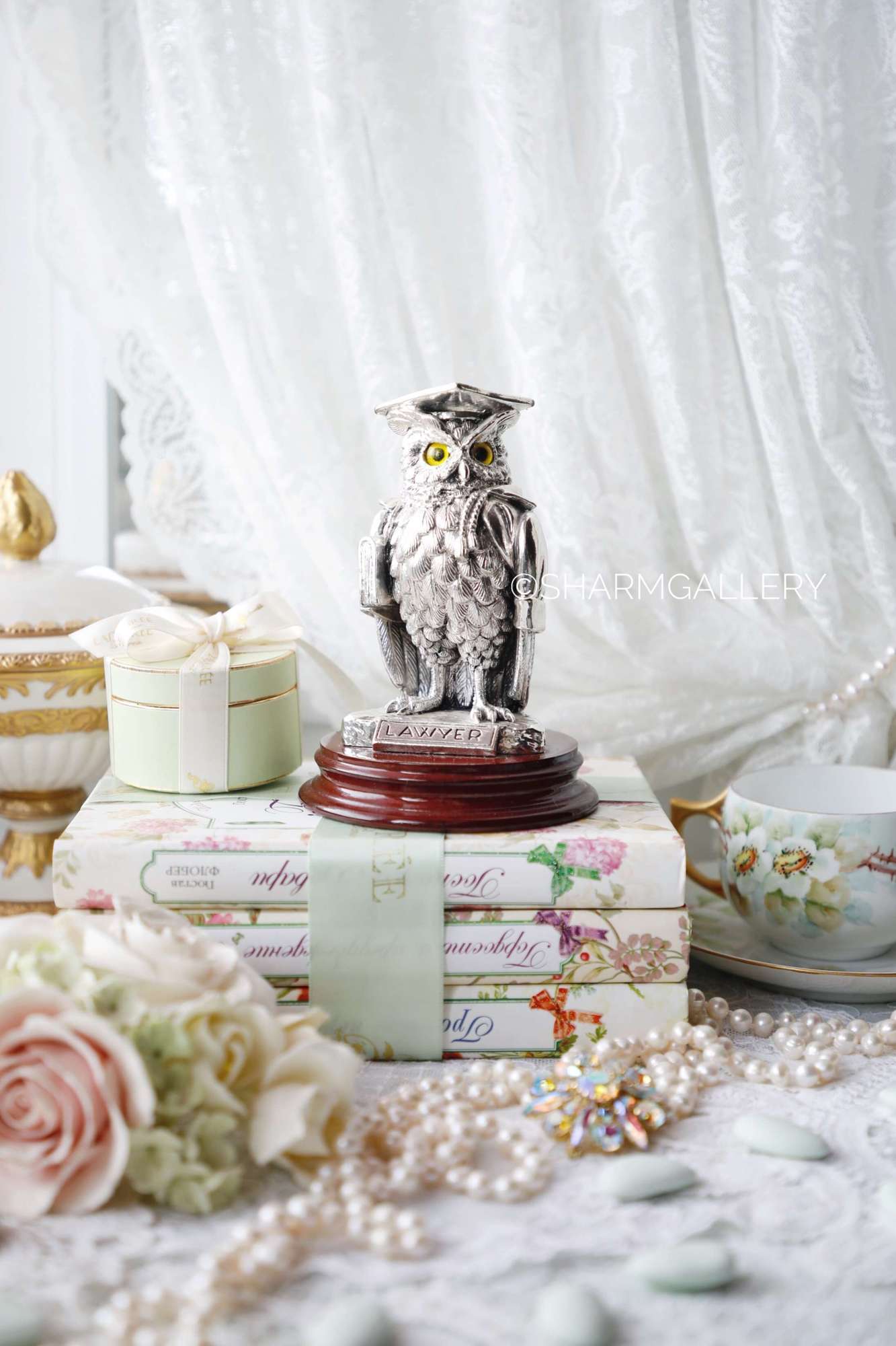 Статуэтка Сова Lawyer/Юрист серебрение, Brunel, Италия 1990гг.