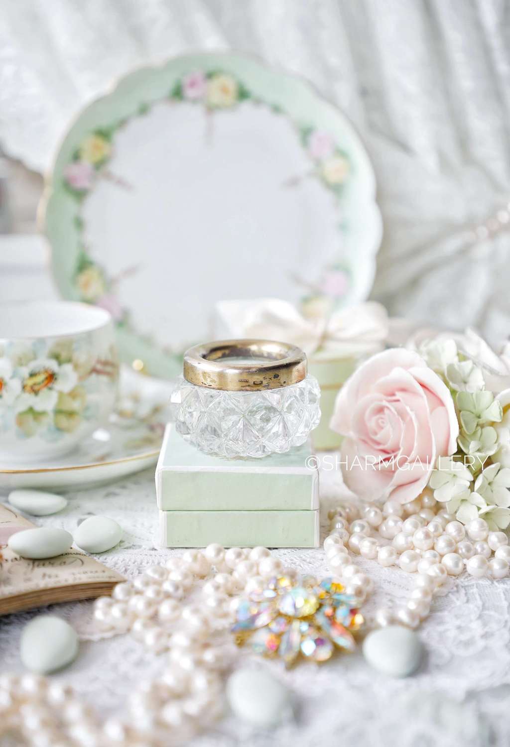 Солонка хрусталь серебро 875пр., СССР.