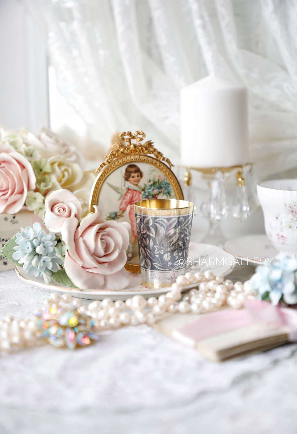 Стопка для крепких напитков, серебро 875 пр., золочение, ф-ка "Северная чернь" СССР, 1963г.