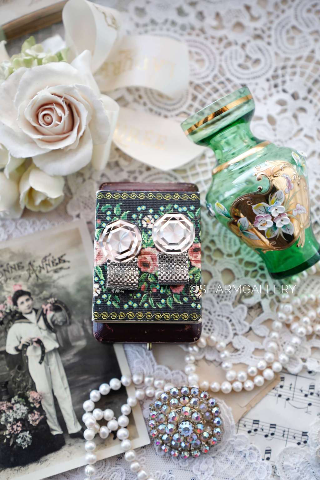 Мужские запонки «Космос», металл, СССР.