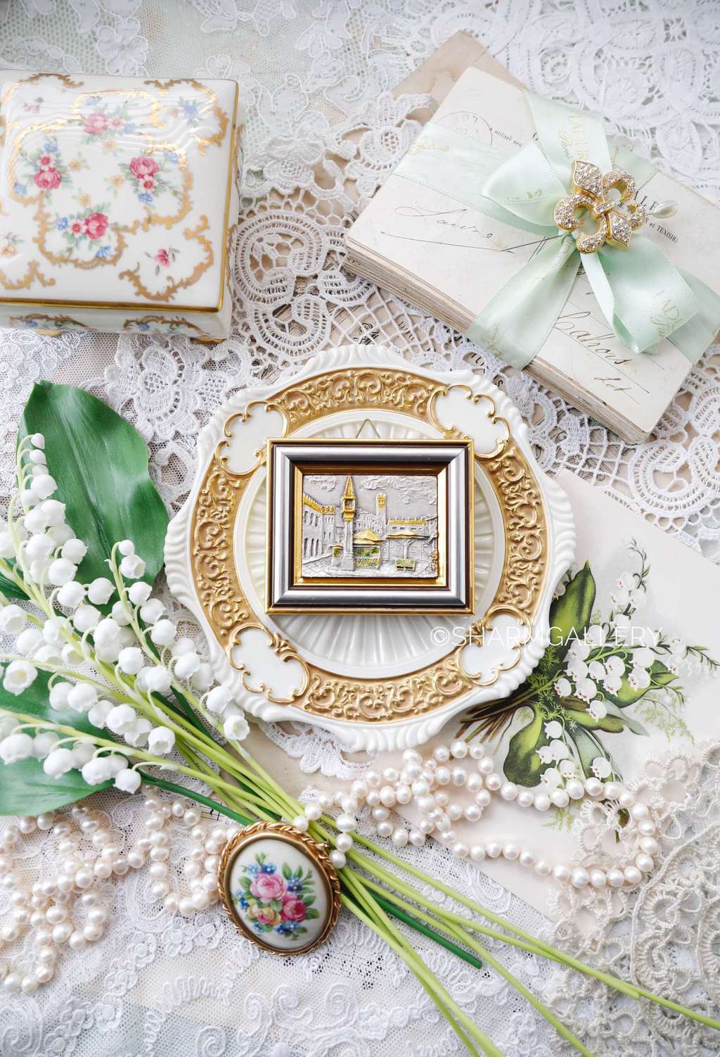 Миниатюрная картина «Верона» в деревянной раме. Италия.