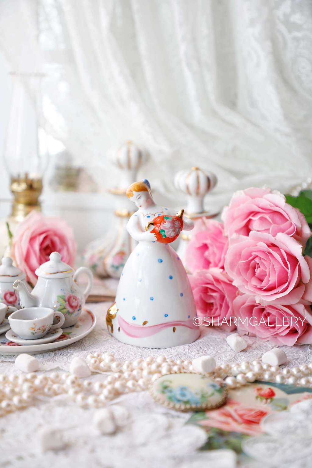 Статуэтка Девушка с чайником, фарфор, Дулево СССР. №2