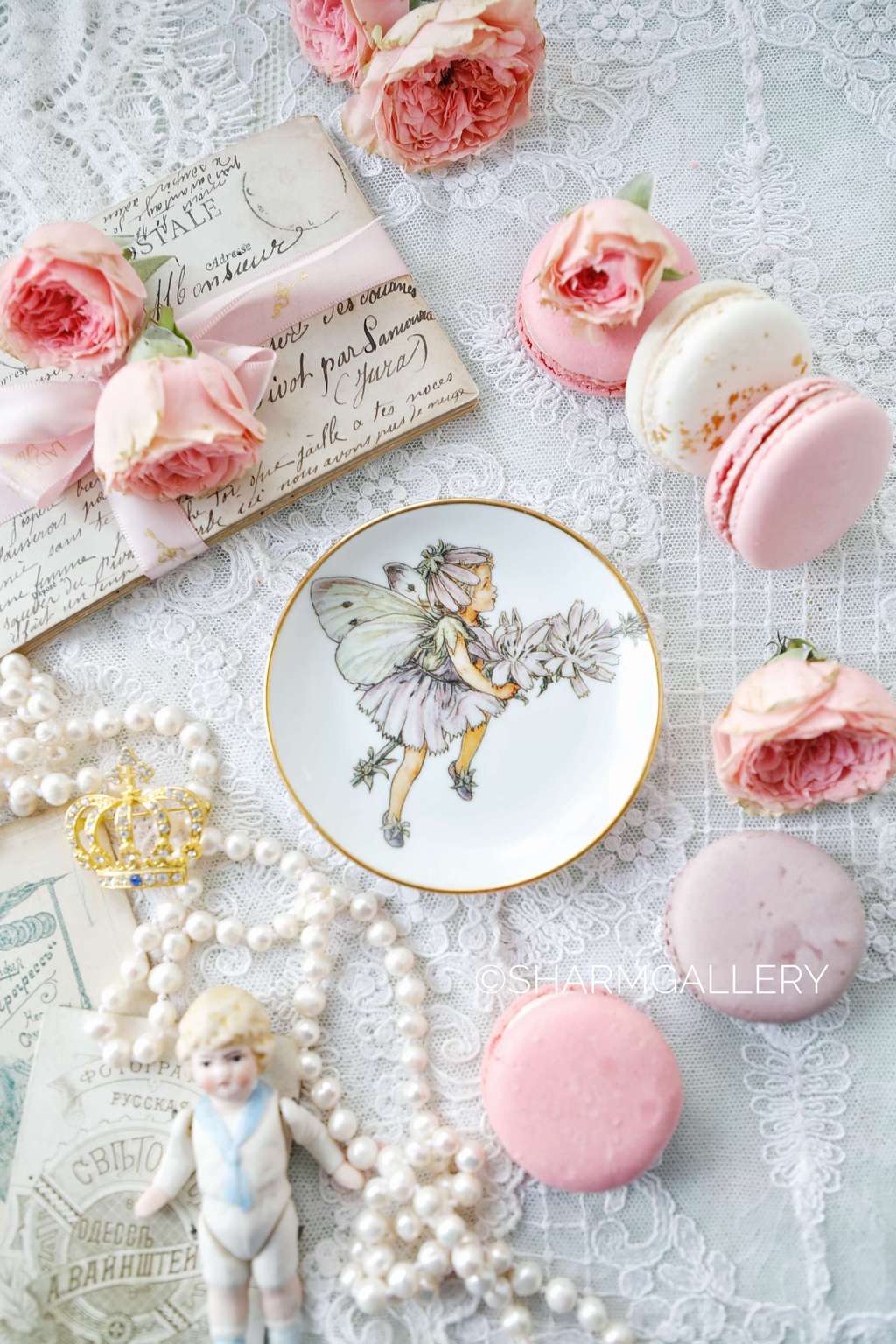 Миниатюрная тарелочка Фея Цикория Reutter Porzellan, фарфор, Германия.