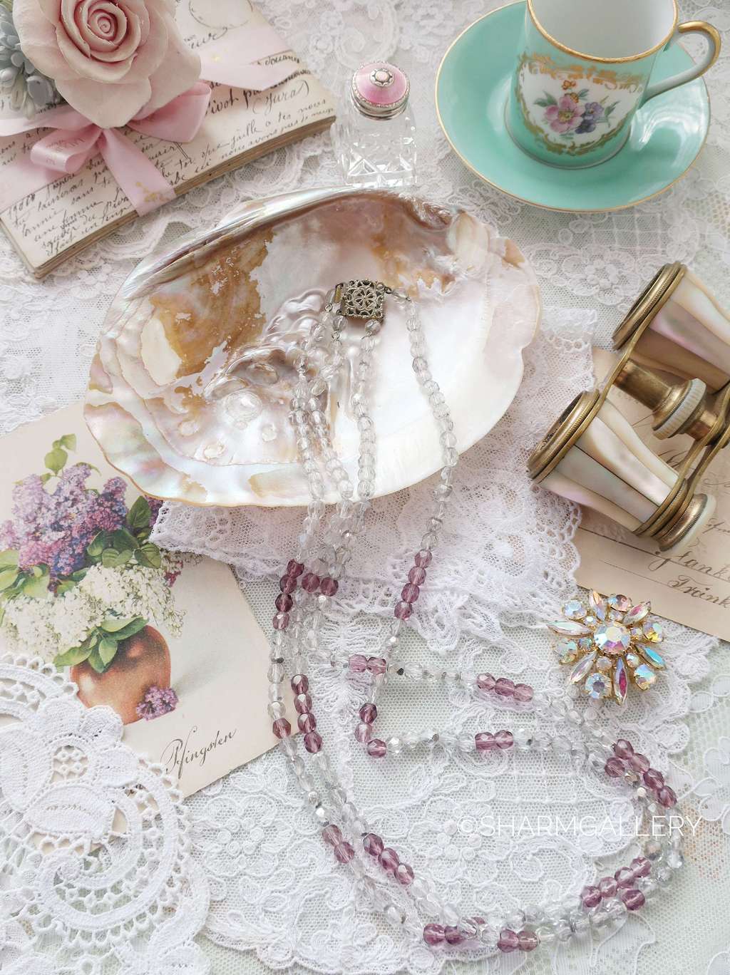 Бусы стекло, 62см., Jablonex/Яблонекс, Чехословакия.