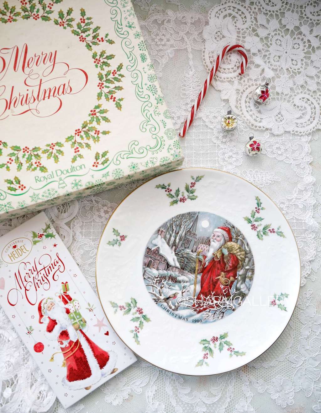 Коллекционная тарелка Рождество 1980г. Фарфор Royal Doulton, Англия, в коробке!