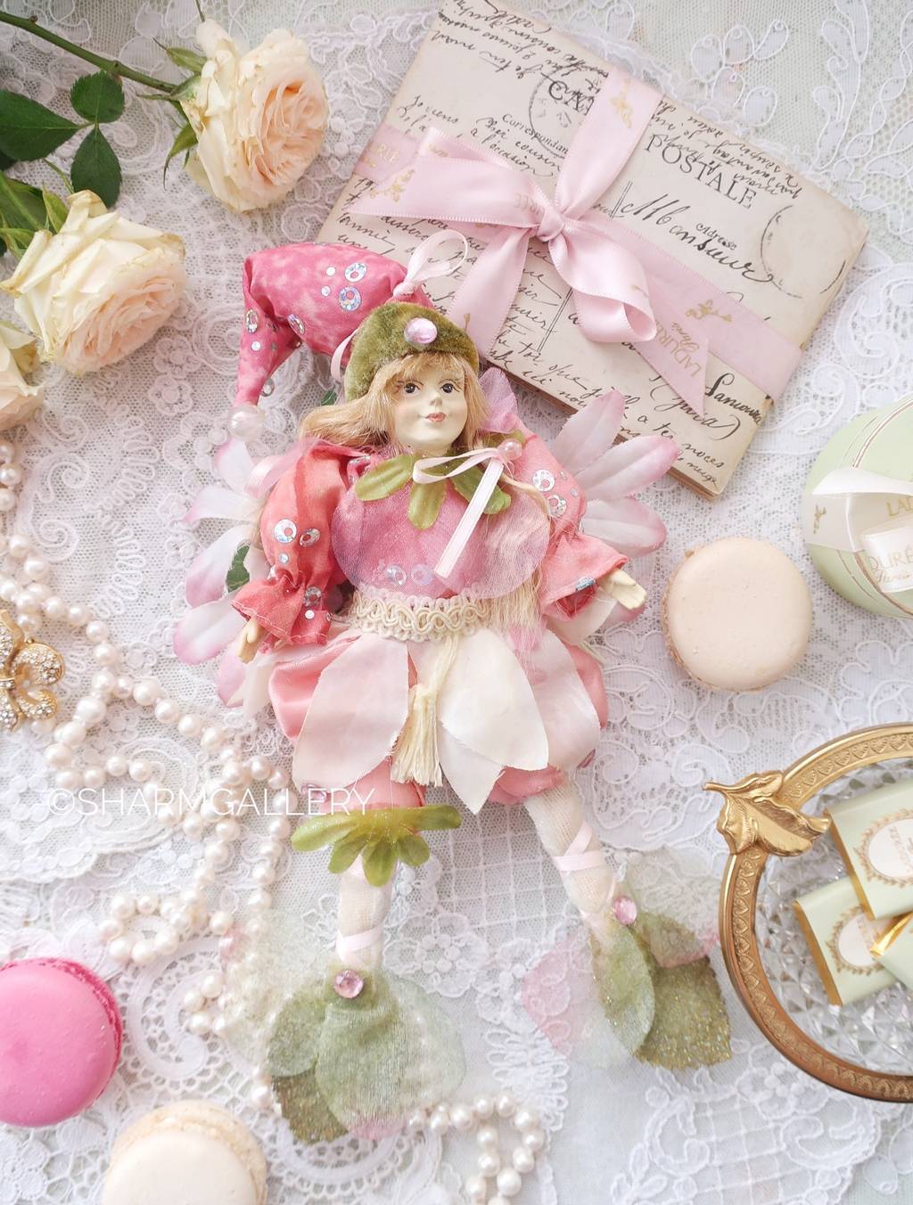 Кукла - елочное украшение Цветочный Эльф 25см., Boru Нидерланды.