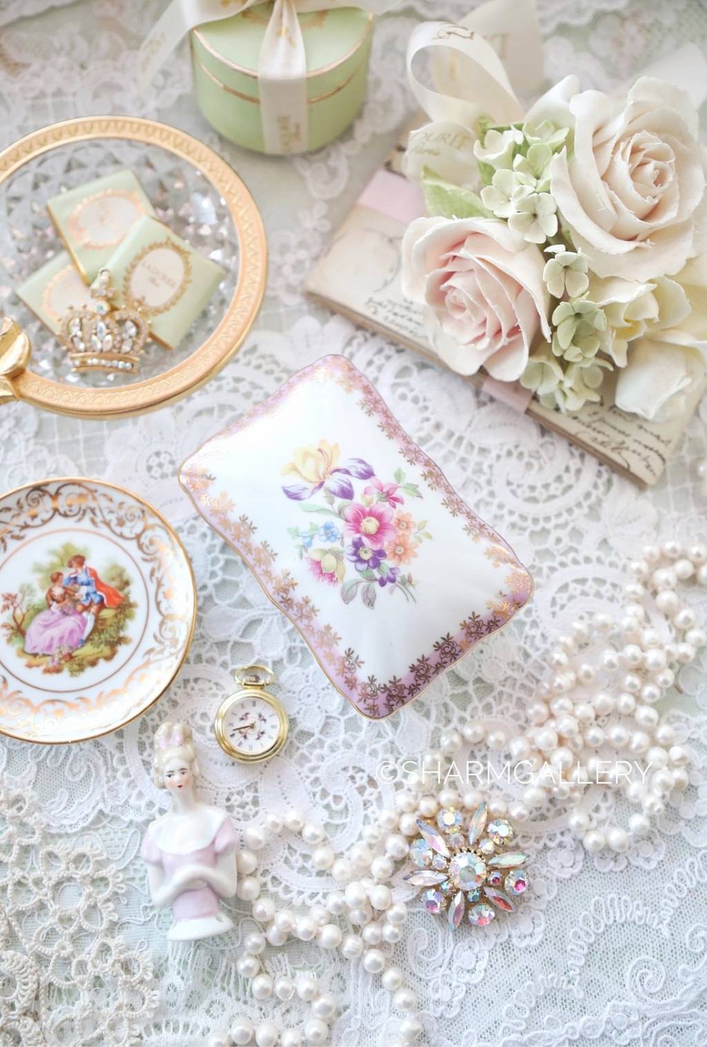 Шкатулочка фарфор прямоугольная "Martinroda", Германия.