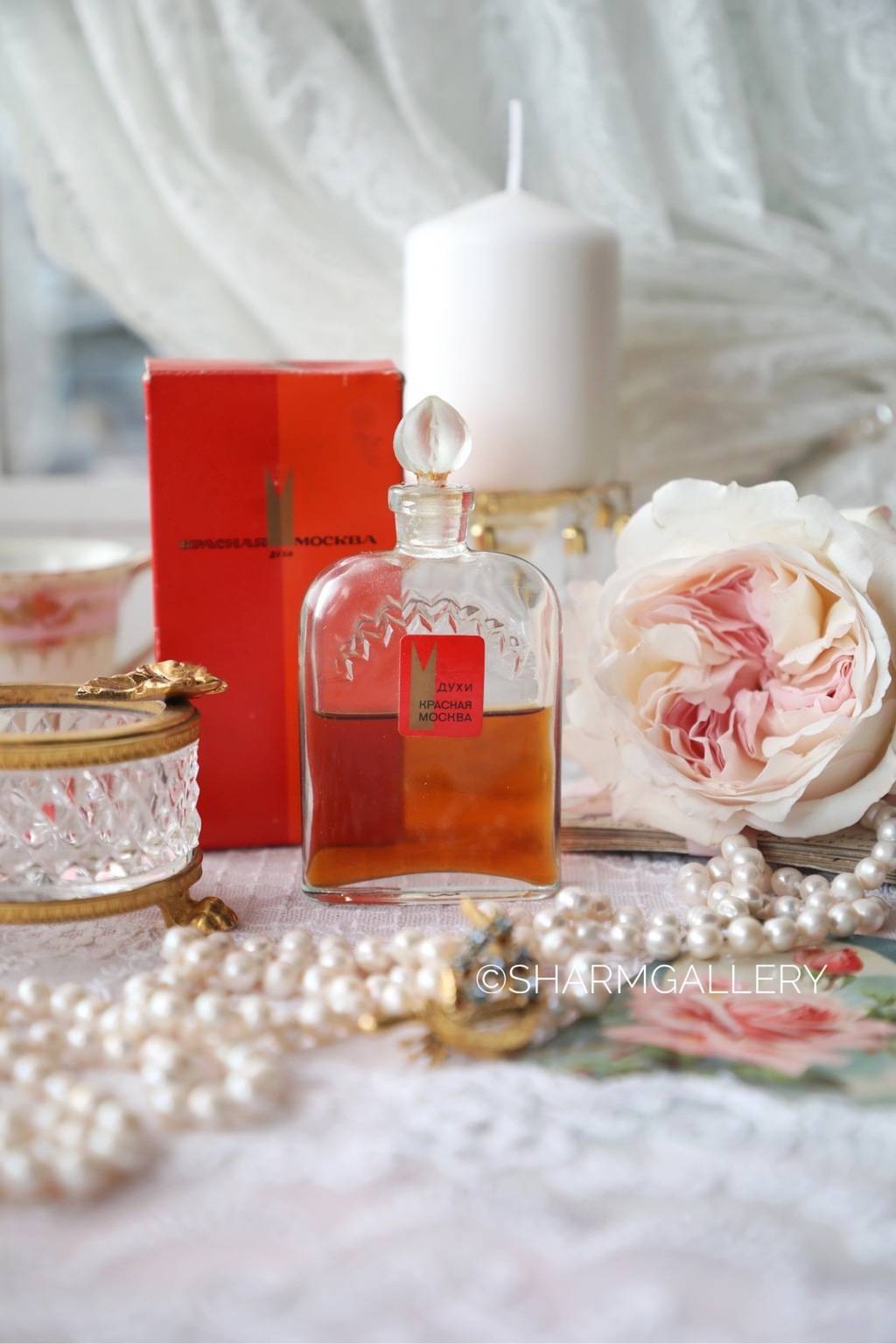 Духи "Красная Москва", в коробке. Новая Заря, СССР. арт.005